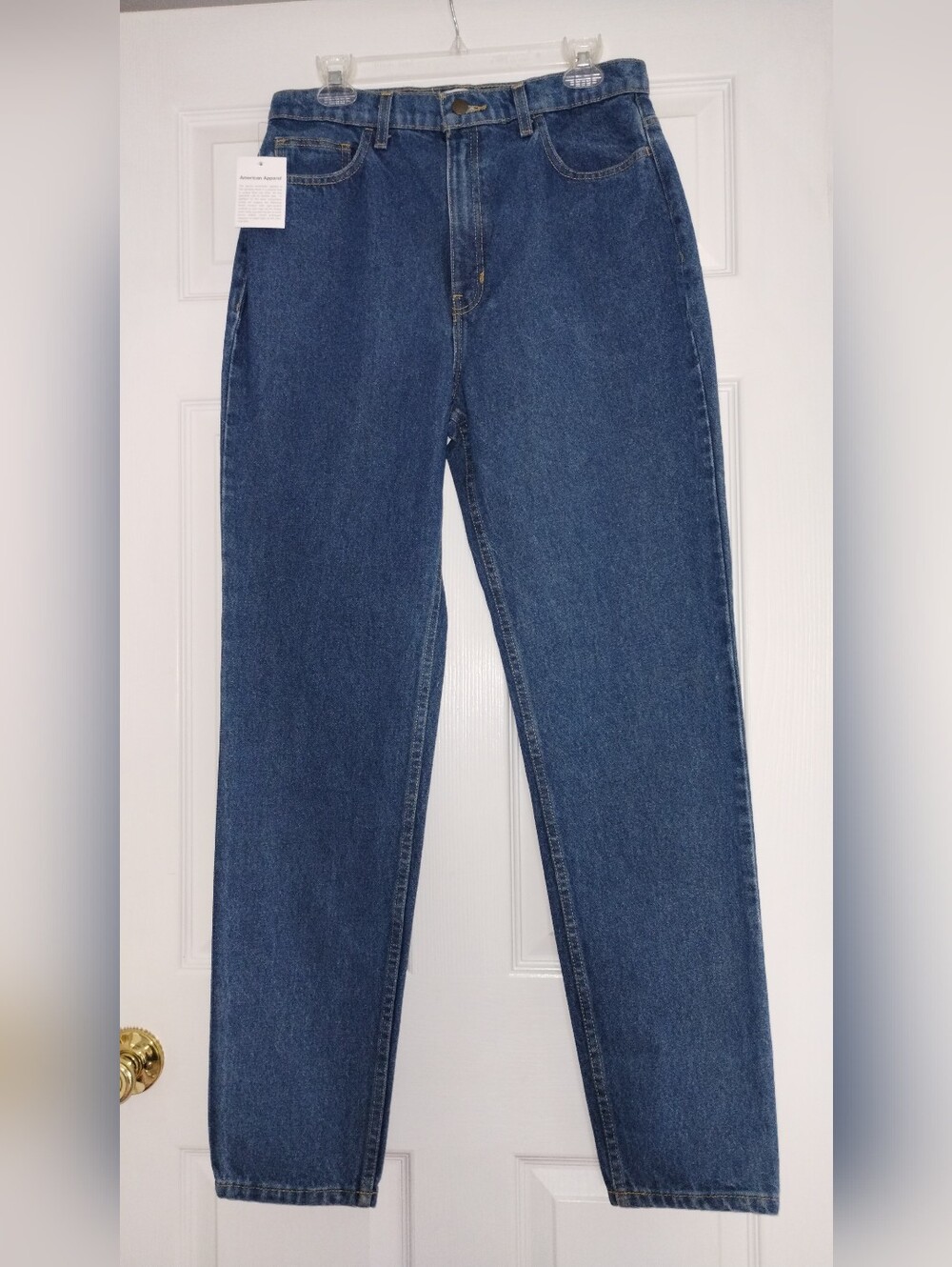 American Apparel Classic High-Rise Straight Leg Jeans - Blue